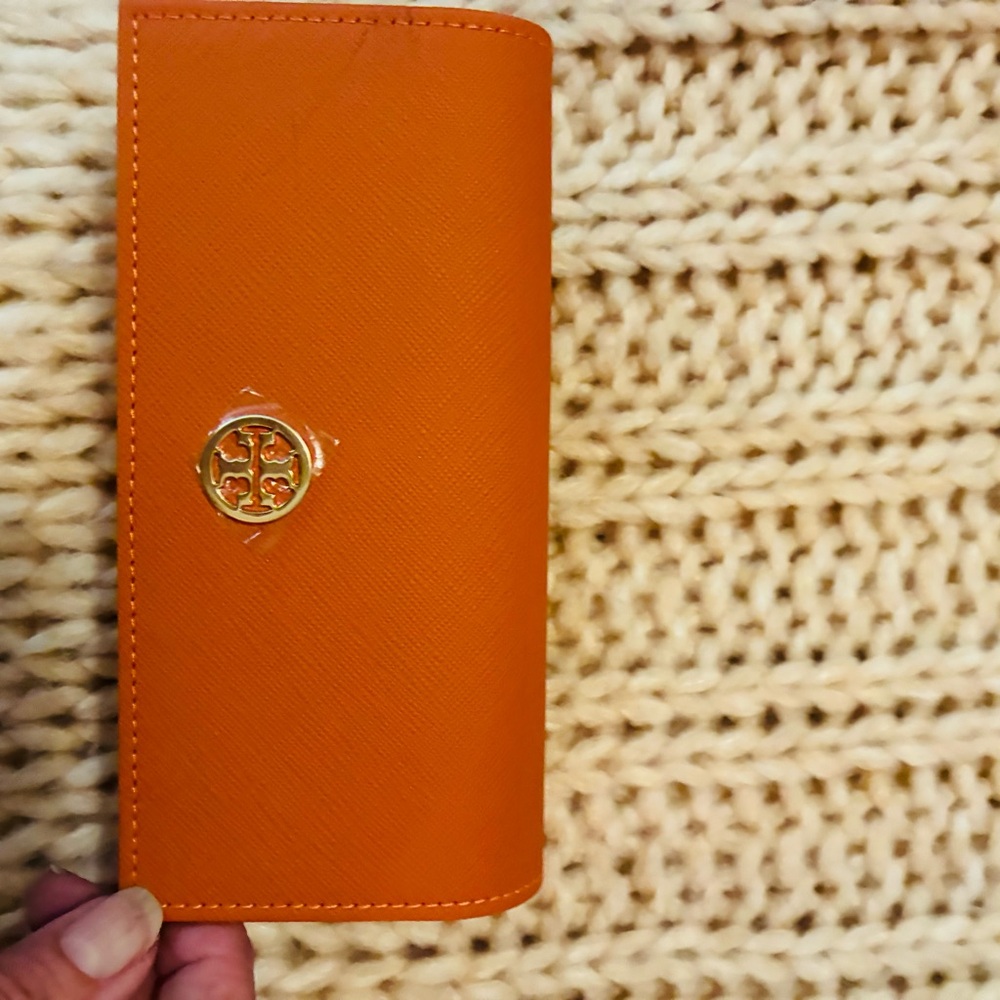 Tory Burch Orange Sunglass Case Triangular NWT & … - image 5